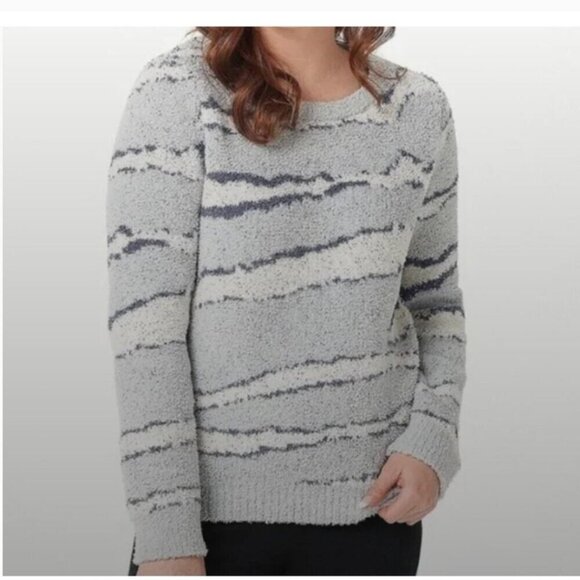 Barefoot Dreams Sweaters - Barefoot Dreams Cozychic Pullover Sweater Animal Print Relaxed Women Medium EUC